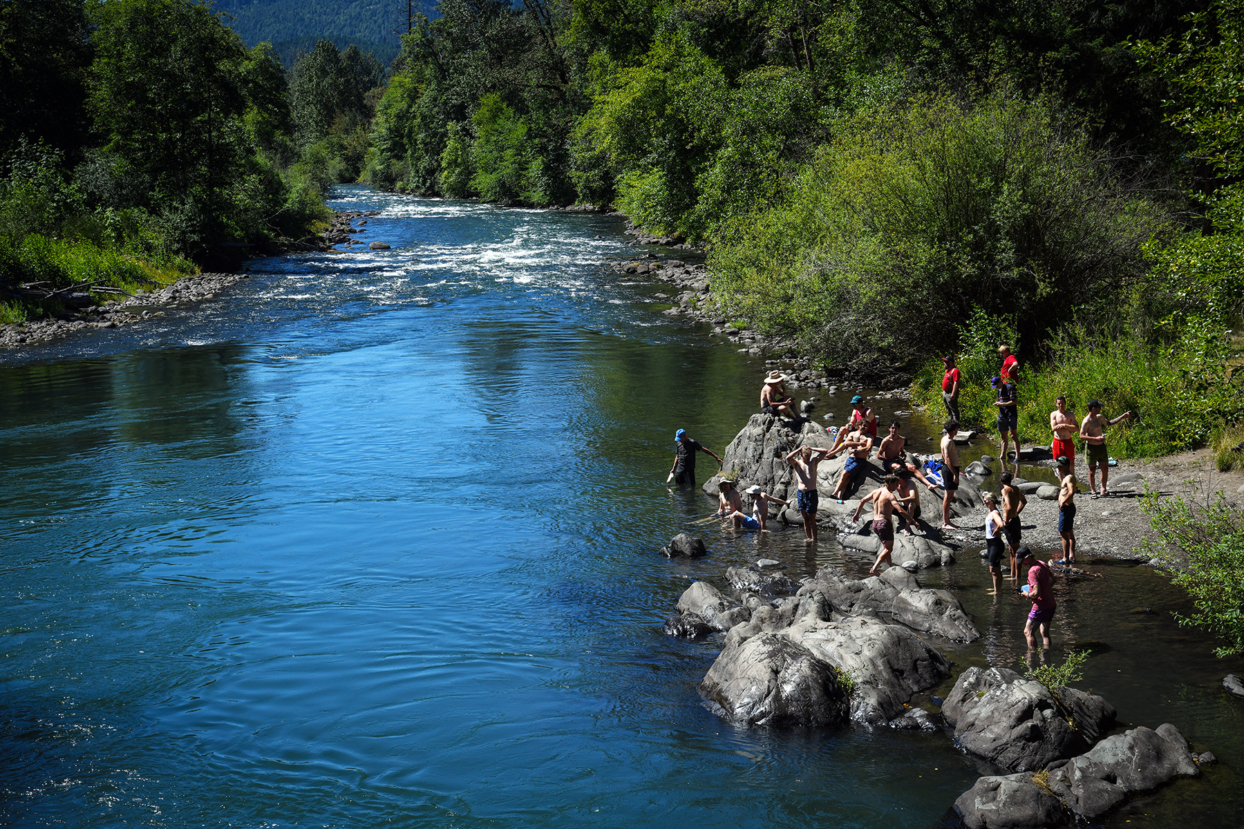 River dips between stages