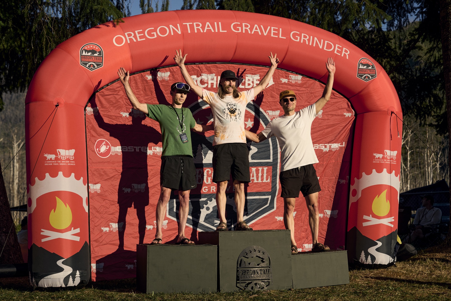 Open Men stage podium after stage 1
